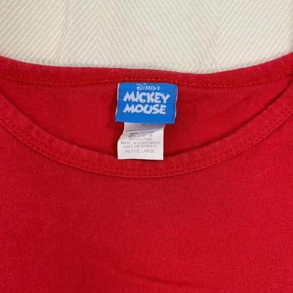 Y2K Disney's Mickey Mouse Red T-Shirt Top - Picture 3 of 12